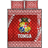 Tonga Coat Of Arms Quilt Bed Set Simplified Version Red LT8 - Wonder Print Shop
