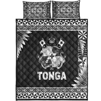 Tonga Coat Of Arms Quilt Bed Set Simplified Version Black LT8 - Wonder Print Shop