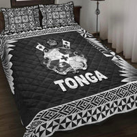 Tonga Coat Of Arms Quilt Bed Set Simplified Version Black LT8 - Wonder Print Shop