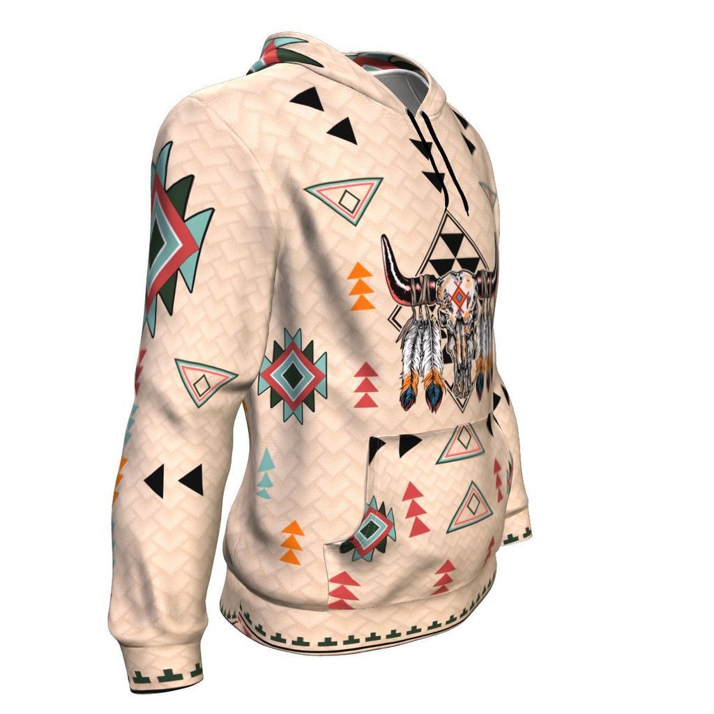 Native American Pride Bison Printed 3D Pullover Hoodie LT10 - Wonder Print Shop