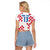 (Custom Text and Number) Croatia Football Raglan Cropped T Shirt World Cup Champions 2022 Hrvatska LT13 - Wonder Print Shop