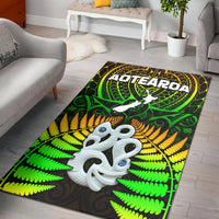 Aotearoa Fern Area Rug New Zealand Hei Tiki Special Style LT13 - Wonder Print Shop