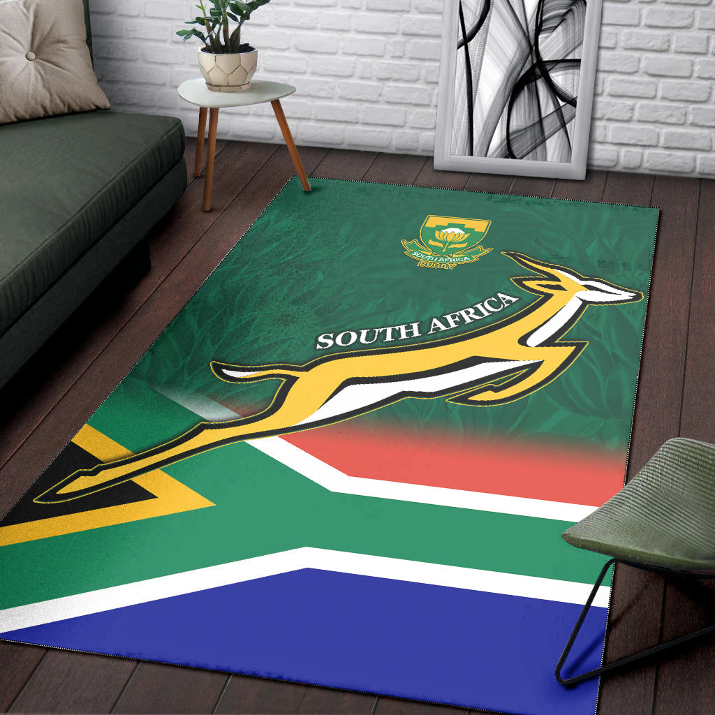 South Africa Rugby Area Rug Springboks Champion Bokke African Pattern Go Bokke LT13 - Wonder Print Shop