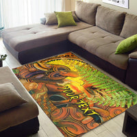 Custom Personalised Hei Tiki Maori Area Rug Fern Aotearoa Ta Moko Sun LT13 - Wonder Print Shop