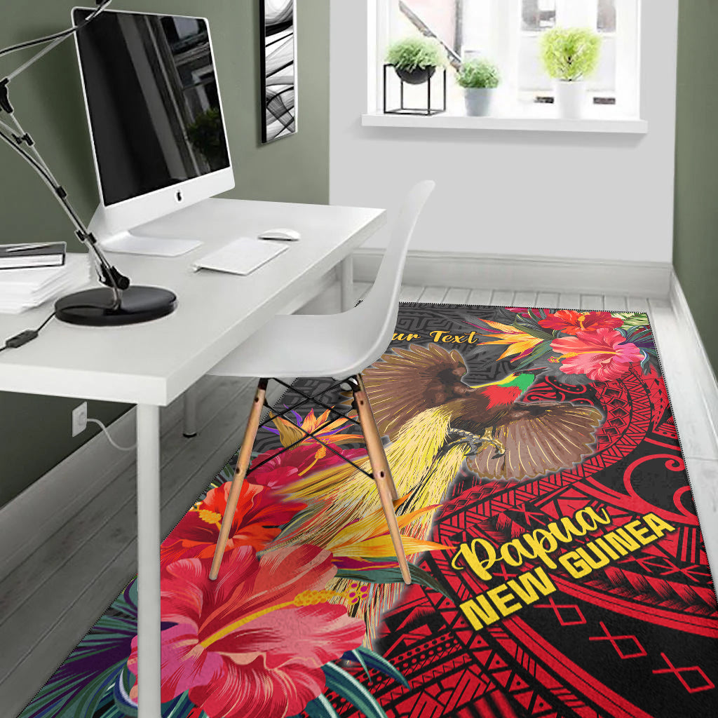 Custom Personalised Papua New Guinea Area Rug Bird of Paradise Ver.01 LT13 - Wonder Print Shop