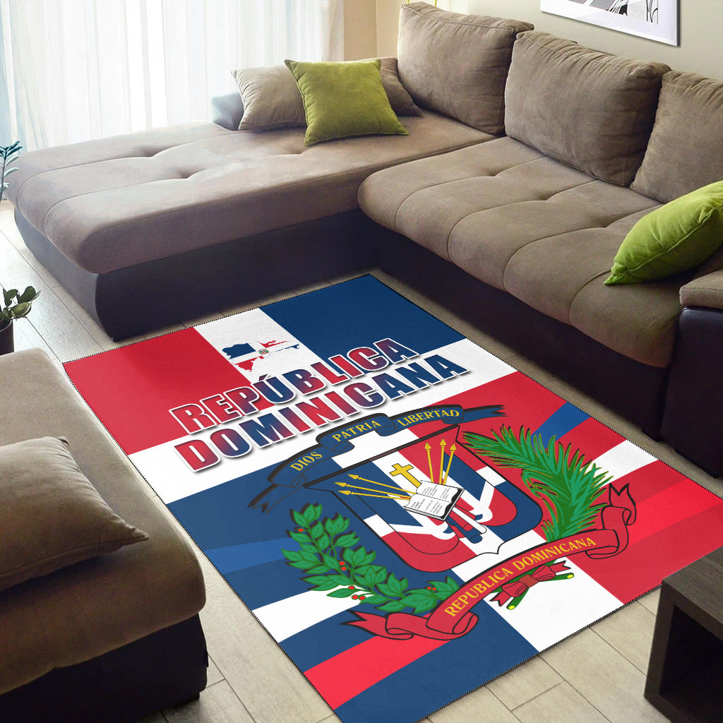 Dominican Republic Area Rug Dominicana Proud Style Flag LT13 - Wonder Print Shop