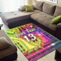 (Custom Text and Number) Africa Tie Dye Area Rug Special Dashiki Pattern LT13 - Wonder Print Shop