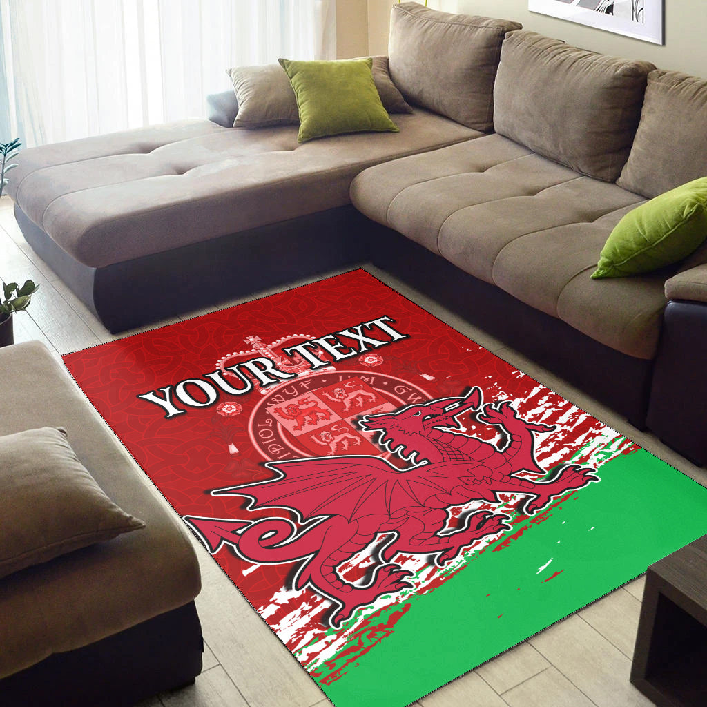 (Custom Personalised) Wales Football 2022 Area Rug Come On CYMRU The Red Wall LT13 - Wonder Print Shop