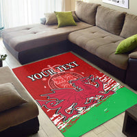 (Custom Personalised) Wales Football 2022 Area Rug Come On CYMRU The Red Wall LT13 - Wonder Print Shop