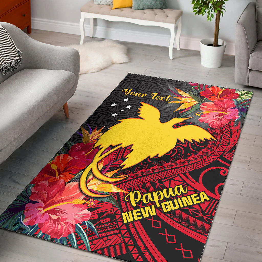 Custom Personalised Papua New Guinea Area Rug Bird of Paradise Ver.02 LT13 - Wonder Print Shop