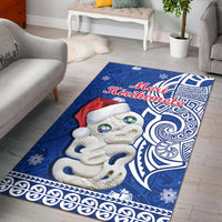 New Zealand Christmas Area Rug Hei Tiki Blue Pohutukawa Meri Kirihimete - Wonder Print Shop
