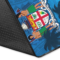 Custom Personalised Bula Fiji Day Area Rug Fijian Tapa with Palm Tree 52nd Anniversary LT13 - Wonder Print Shop