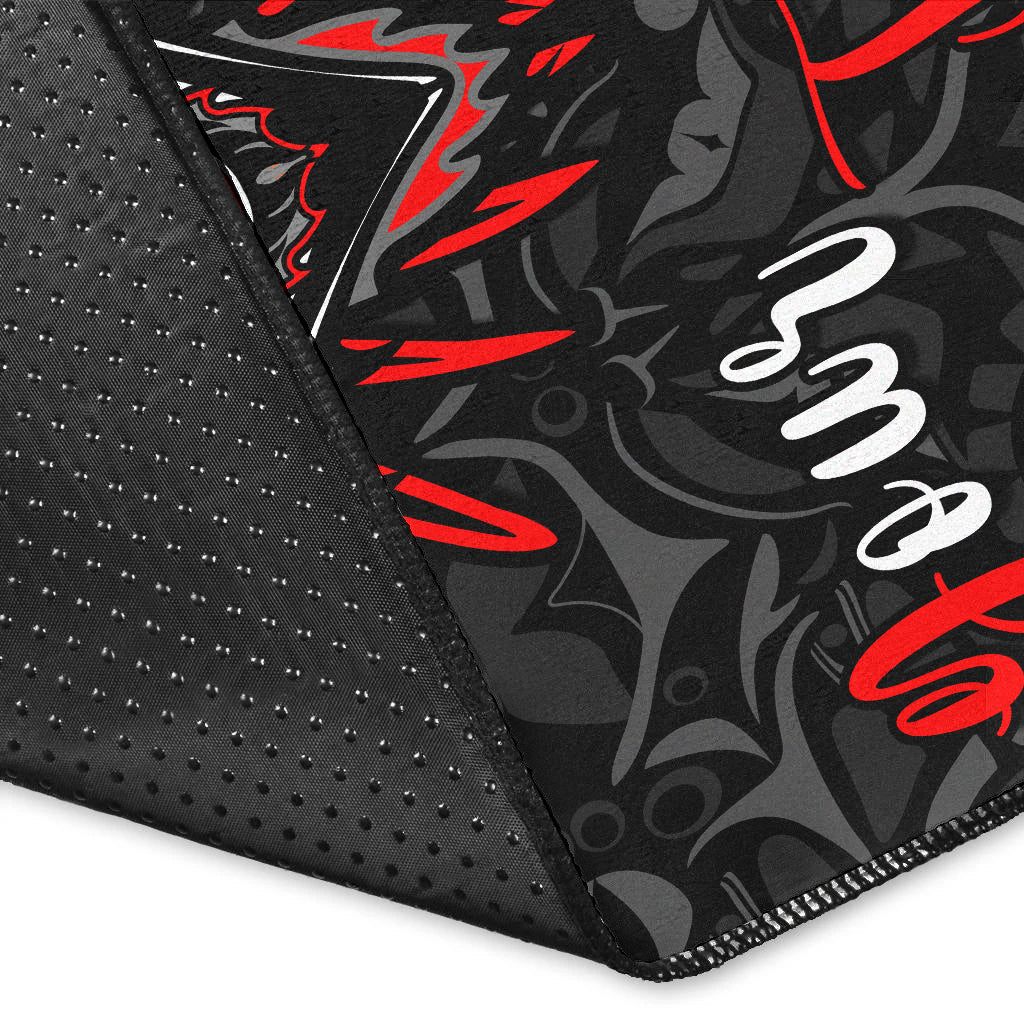 (Custom Personalised) Canada Wolf Area Rug Haida and Maple Leaf LT13 - Wonder Print Shop