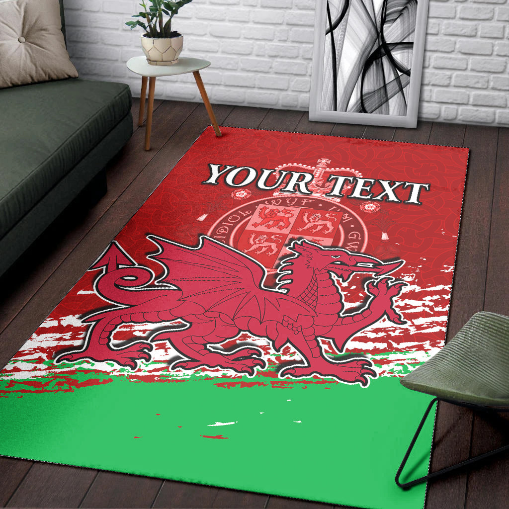(Custom Personalised) Wales Football 2022 Area Rug Come On CYMRU The Red Wall LT13 - Wonder Print Shop