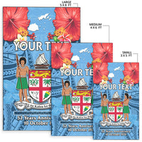 Fiji 1970 Area Rug Happy 52 Years Independence Anniversary Ver.01 - Wonder Print Shop