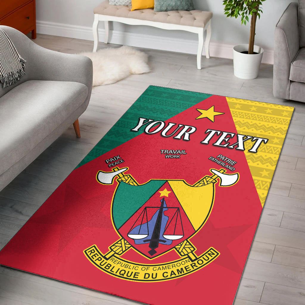 (Custom Personalised) Cameroon Area Rug Independence Day Cameroonians Pattern LT13 - Wonder Print Shop