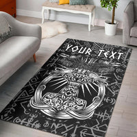 (Custom Personalised) Viking Area Rug Style Runes and Mjolnir LT13 - Wonder Print Shop