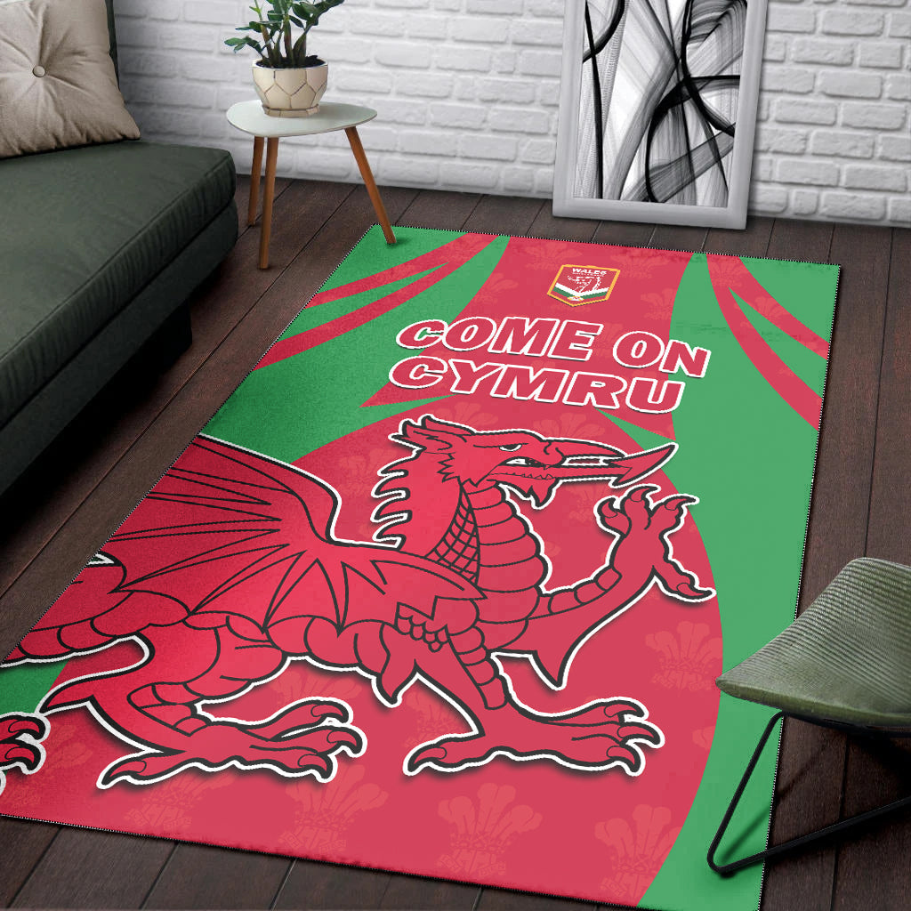 Wales Rugby Area Rug The Dragons National Team Come On Cymru - Wonder Print Shop