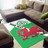 (Custom Personalised) Wales Football Area Rug Come On Welsh Dragons With Celtic Knot Pattern - Wonder Print Shop