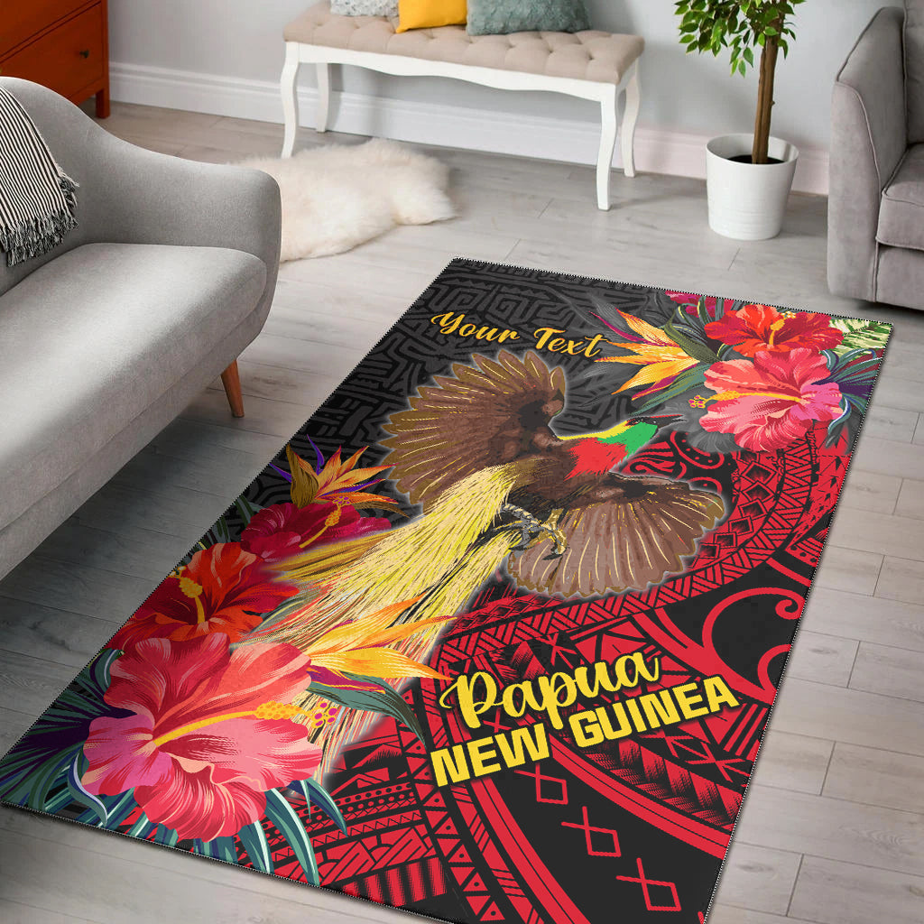 Custom Personalised Papua New Guinea Area Rug Bird of Paradise Ver.01 LT13 - Wonder Print Shop