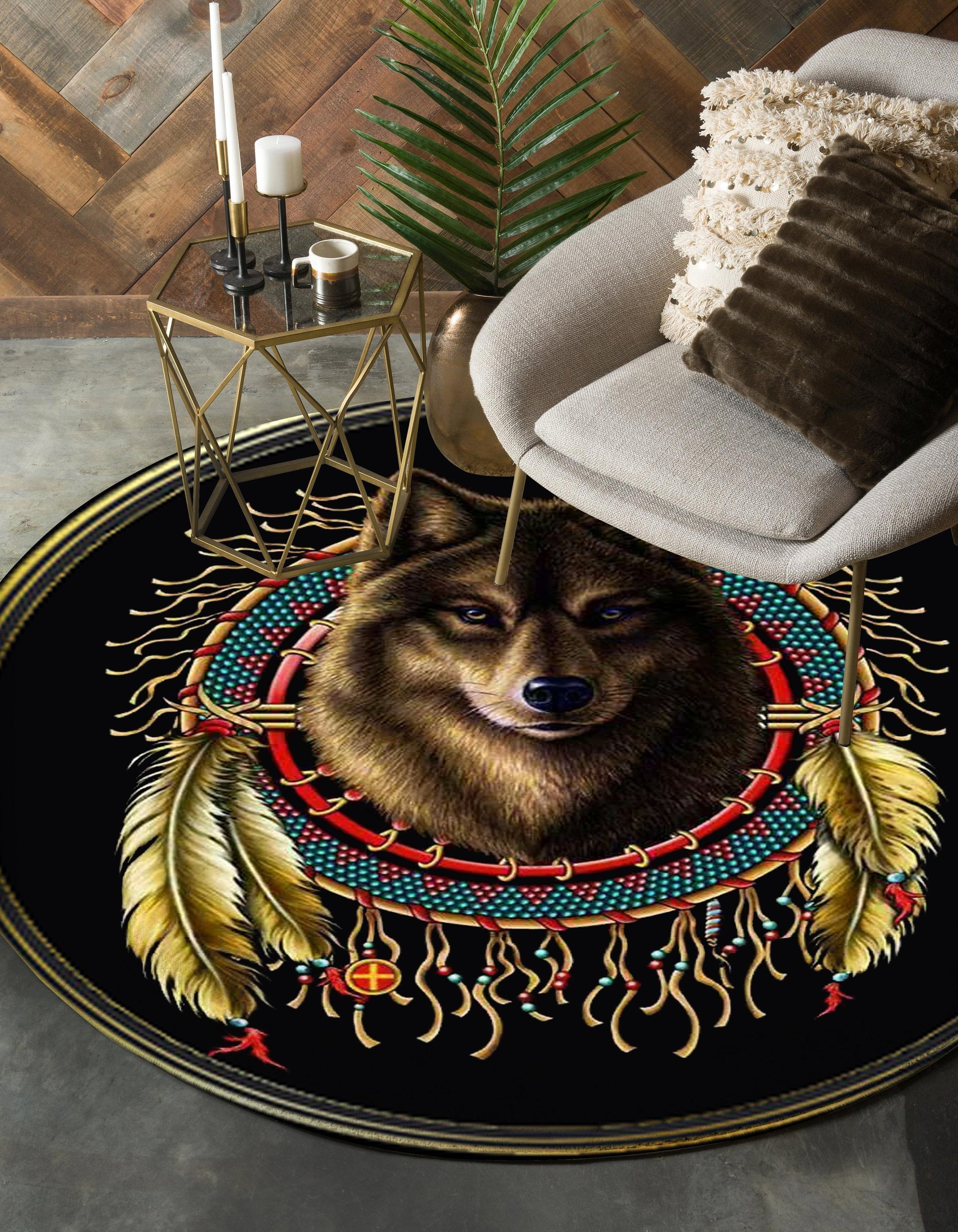 wolf-dreamcatcher-native-american-design-round-carpet