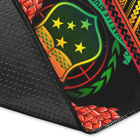 Custom Personalised Samoa Rugby Area Rug Teuila Torch Ginger Gradient Style - Wonder Print Shop