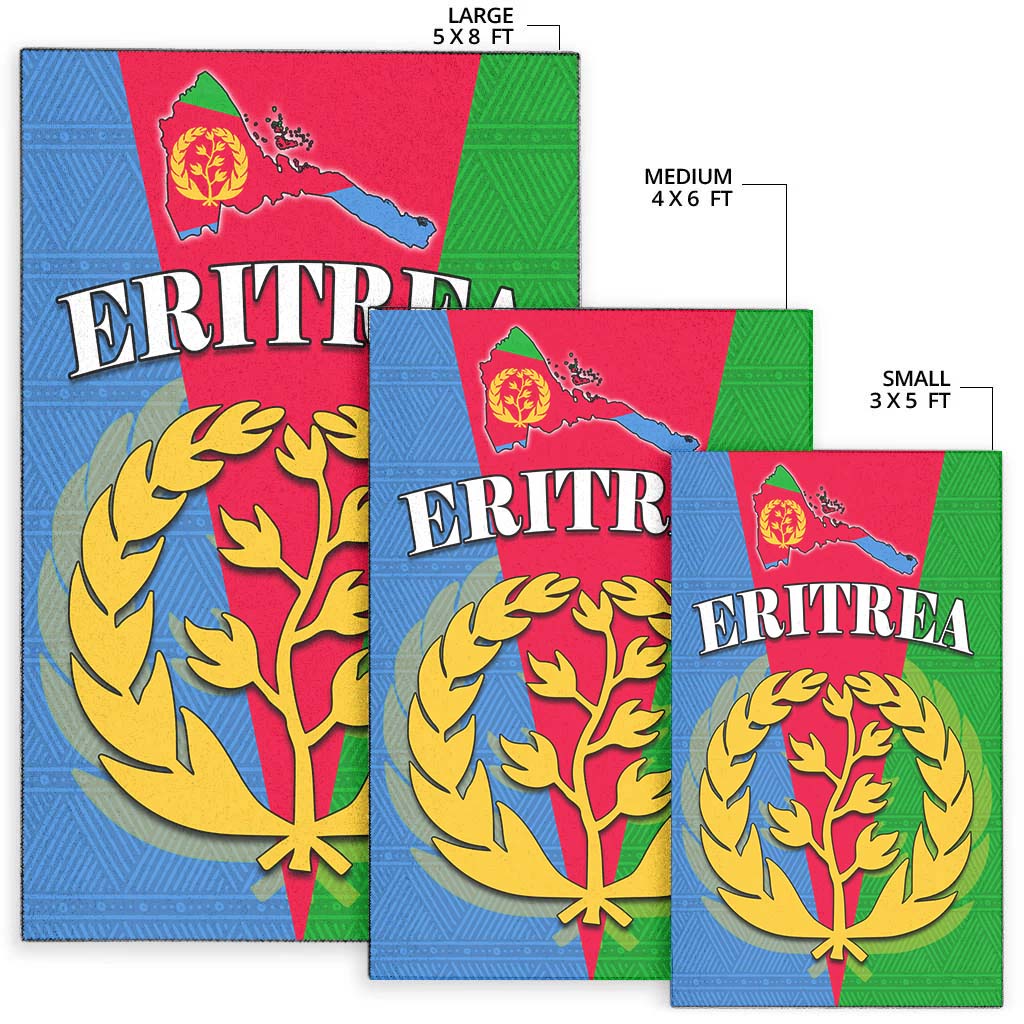 Eritrea Area Rug Eritrean Map Mix African Pattern Simple Style - Wonder Print Shop