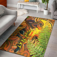 Custom Personalised Hei Tiki Maori Area Rug Fern Aotearoa Ta Moko Sun LT13 - Wonder Print Shop