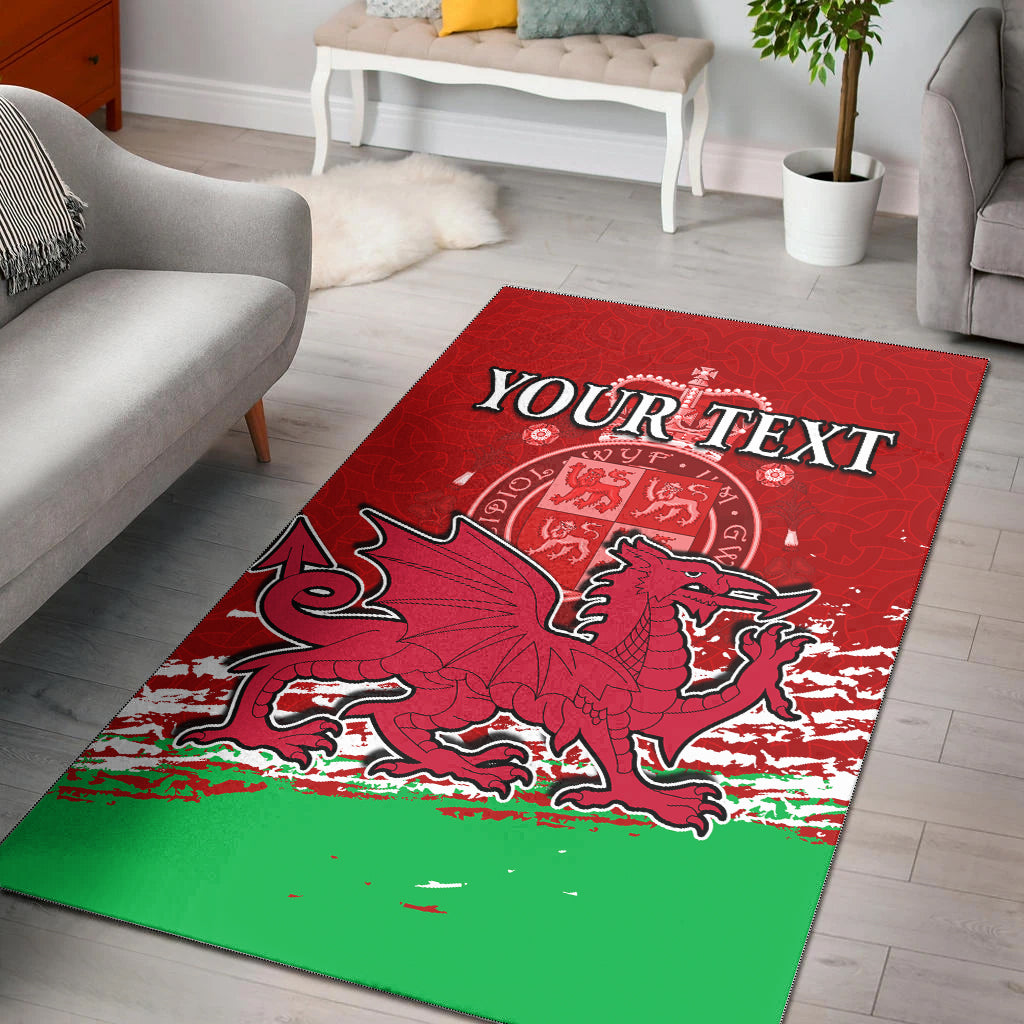 (Custom Personalised) Wales Football 2022 Area Rug Come On CYMRU The Red Wall LT13 - Wonder Print Shop