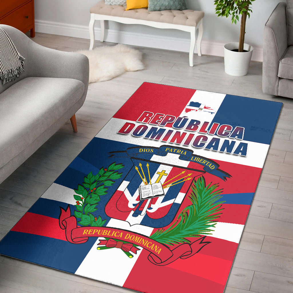 Dominican Republic Area Rug Dominicana Proud Style Flag LT13 - Wonder Print Shop