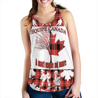 Canada Hockey Women Racerback Tank - Maple Leaf Tartan - Wonder Print Shop