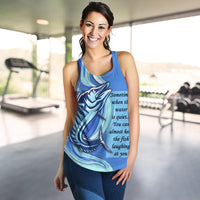 Fathers Day Fishing Quotes Women Racerback Tank - Ocean Wave Style - Wonder Print Shop