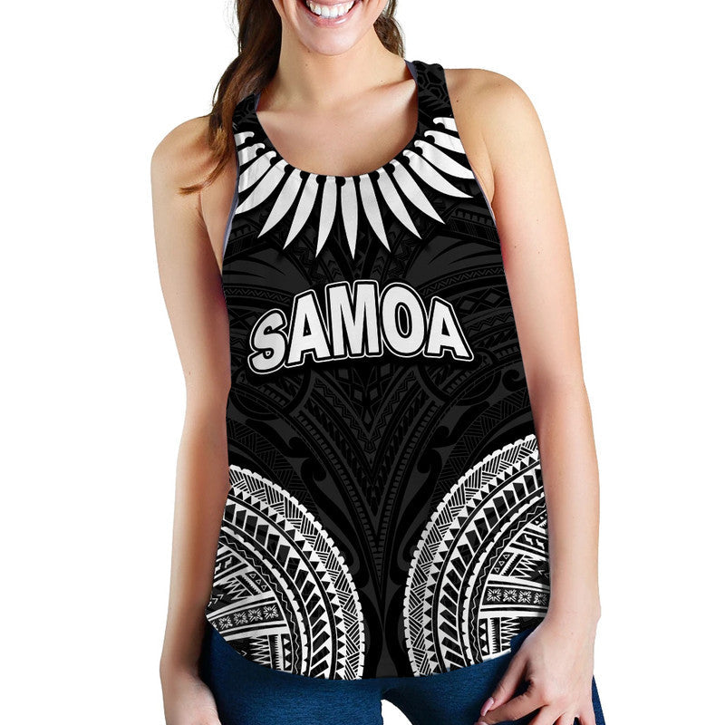 Samoa Ula Nifo Tribal Women Tank Top White Style LT6 - Wonder Print Shop