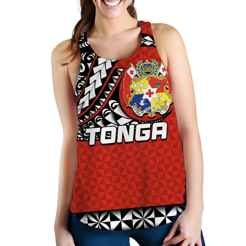 Tonga Women Tank Top Polynesian Tattoo LT6 - Wonder Print Shop