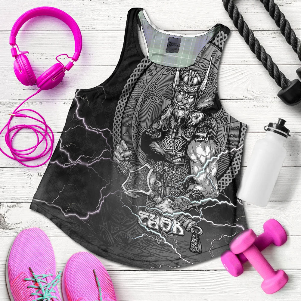 Viking Clothing Thor and Jormungand Women's Racerback Tank RLT12 - Wonder Print Shop