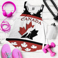 Canada Hockey Women Racerback Tank - Maple Leaf No.1 - Wonder Print Shop