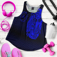 Viking Clothing Viking Odin Raven Tattoo Style Blue Version Women's Racerback Tank RLT12 - Wonder Print Shop