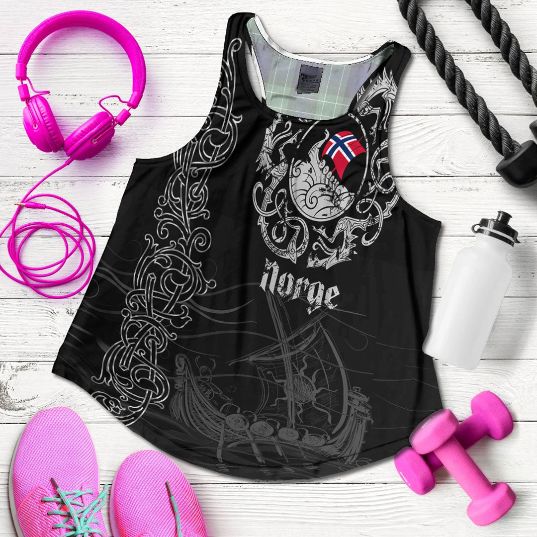 Viking Clothing Viking Drakkar Norway Warship Women's Racerback Tank RLT12 - Wonder Print Shop