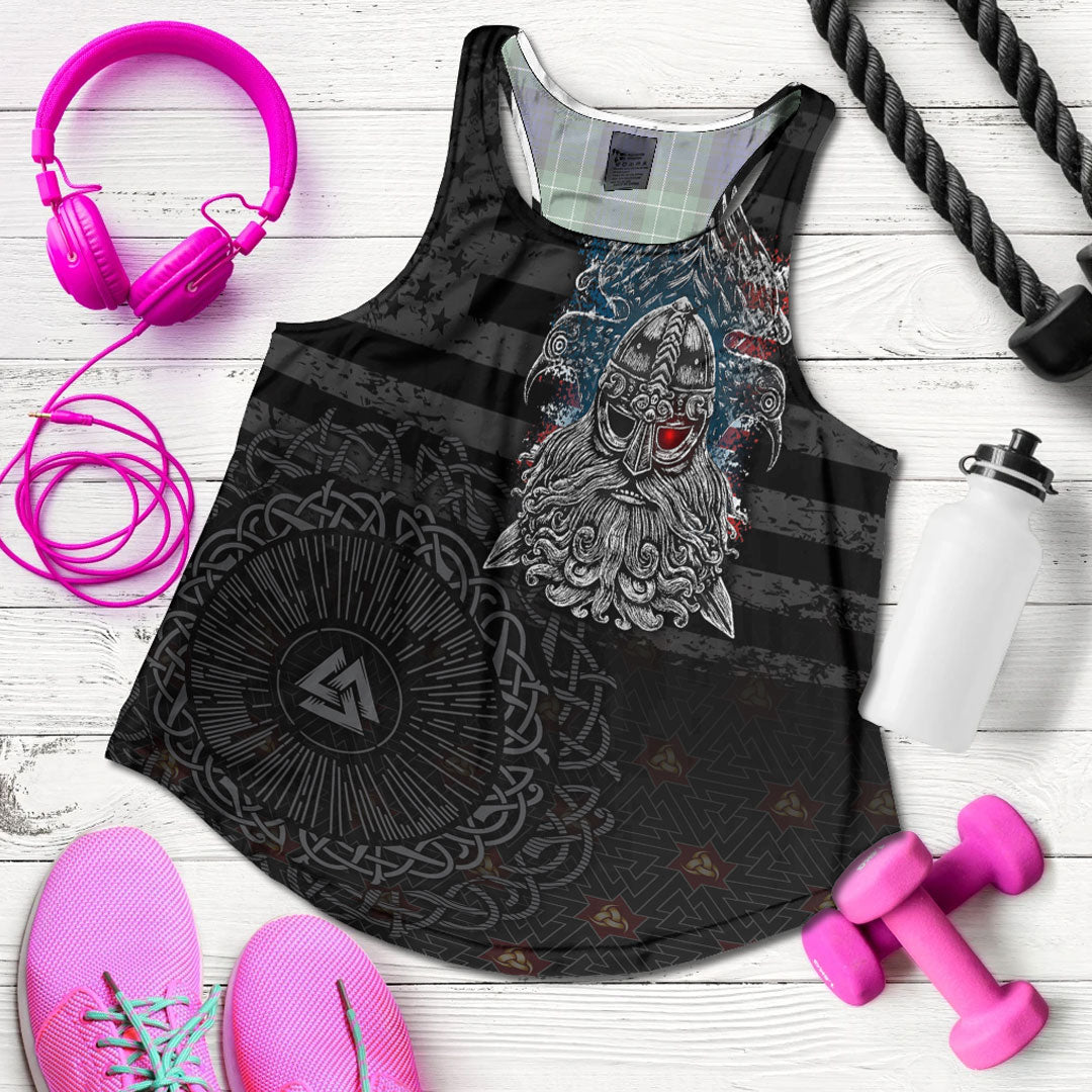 Viking Clothing American Viking The Viking Spirit Women's Racerback Tank RLT12 - Wonder Print Shop