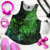 Viking Clothing Viking Odin Tattoo Green Version Women's Racerback Tank RLT12 - Wonder Print Shop