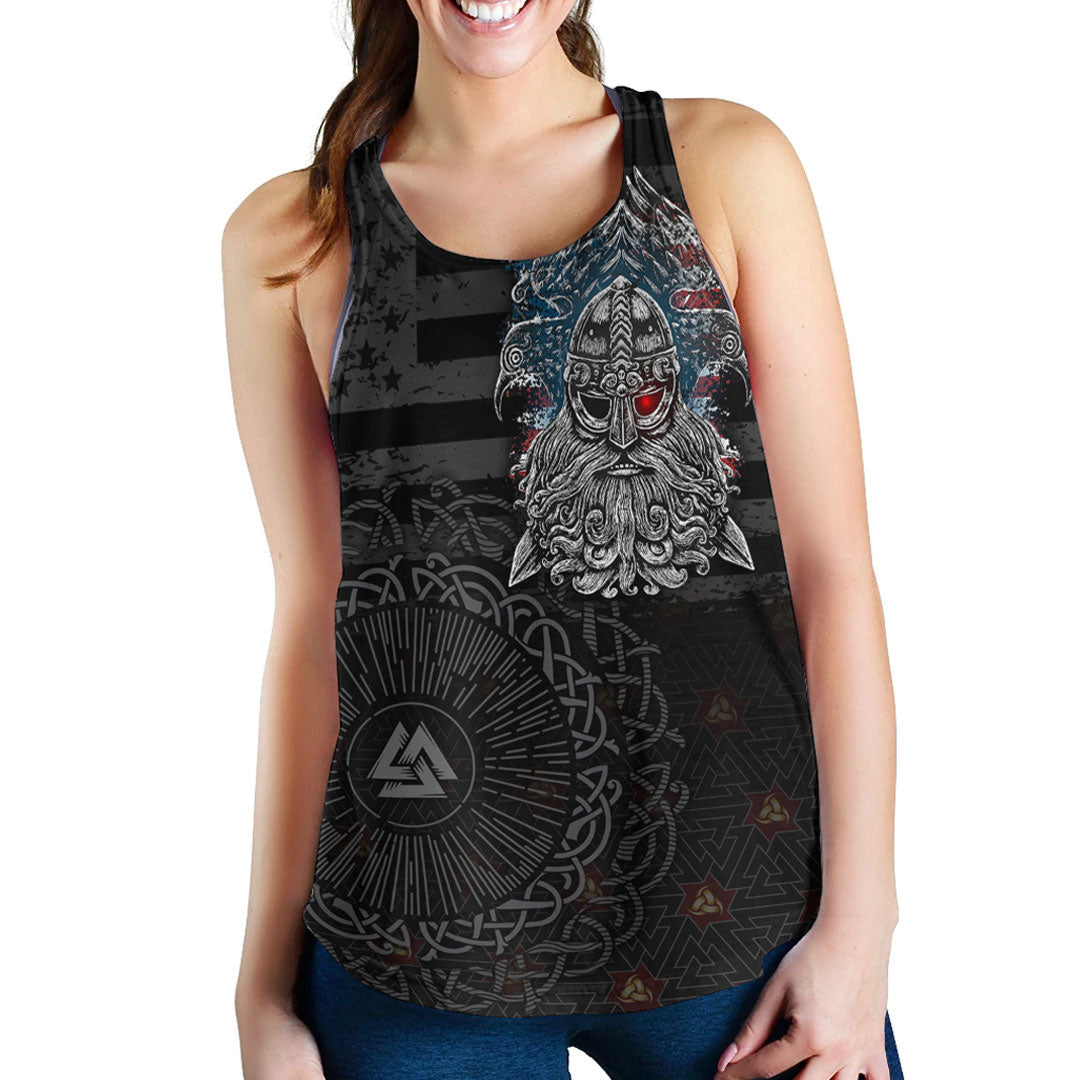 Viking Clothing American Viking The Viking Spirit Women's Racerback Tank RLT12 - Wonder Print Shop