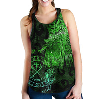 Viking Clothing Viking Odin Tattoo Green Version Women's Racerback Tank RLT12 - Wonder Print Shop