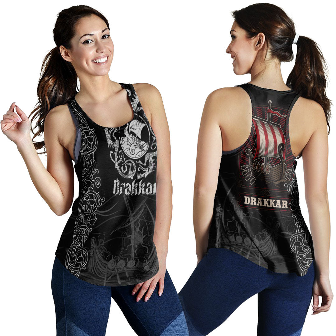 Viking Clothing Viking Drakkar Warship Women's Racerback Tank RLT12 - Wonder Print Shop