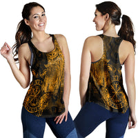 Viking Clothing Viking Odin Tattoo Gold Version Women's Racerback Tank RLT12 - Wonder Print Shop
