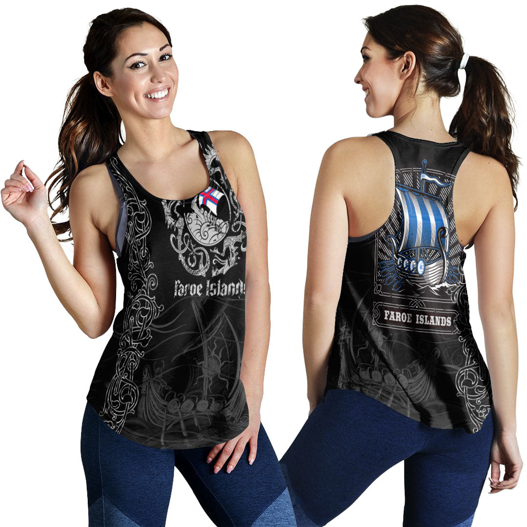 Viking Clothing Viking Drakkar Faroe Islands Warship Women's Racerback Tank RLT12 - Wonder Print Shop