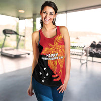 Papua New Guinea Women Racerback Tank Independence Day Flag Style LT16 - Wonder Print Shop