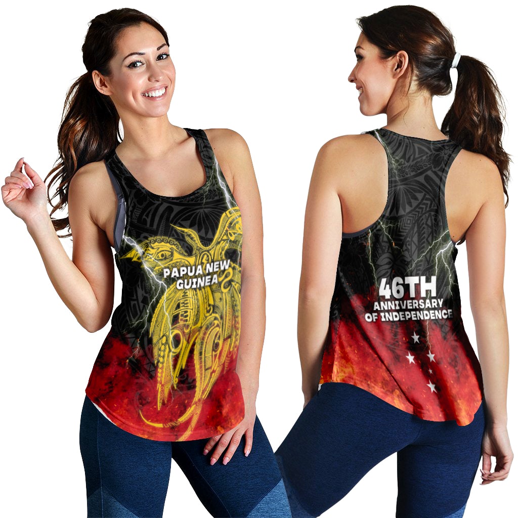 Papua New Guinea Women Racerback Tank Independence Day Special Style LT16 - Wonder Print Shop