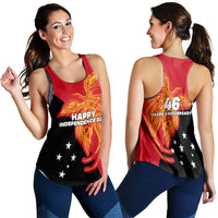 Papua New Guinea Women Racerback Tank Independence Day Flag Style LT16 - Wonder Print Shop