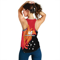 Papua New Guinea Women Racerback Tank Independence Day Flag Style LT16 - Wonder Print Shop