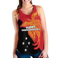 Papua New Guinea Women Racerback Tank Independence Day Flag Style LT16 - Wonder Print Shop